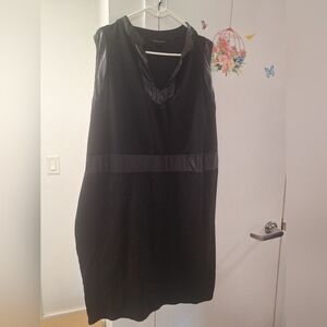 Ashley Stewart dress with faux leather trim  22/24 worn